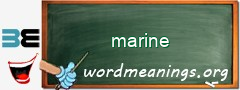 WordMeaning blackboard for marine